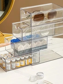 Organizador Multifuncional De 4 Camadas Caixa De Armazenamento De Cosméticos Gaveta Acrílica Transparente bonito