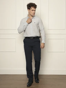 Men Suit Pants - Màu xanh hải quân - Xem 6