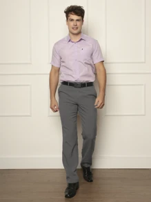 Men Suit Pants - Dark Grey - View 3
