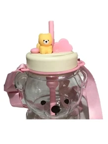 Botella Cantimplora De Agua Osito Kawaii Portatil Infantil
