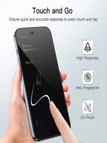 Mica De Privacidad Para IPHONEE 13 - Resguarda tu Pantalla con Mica Privada para IPHONEE 13 - Privacidad y Protección en IPHONEE 13: Mica - Mica para IPHONEE 13: Resguardo de Privacidad - transparente - Ver 4