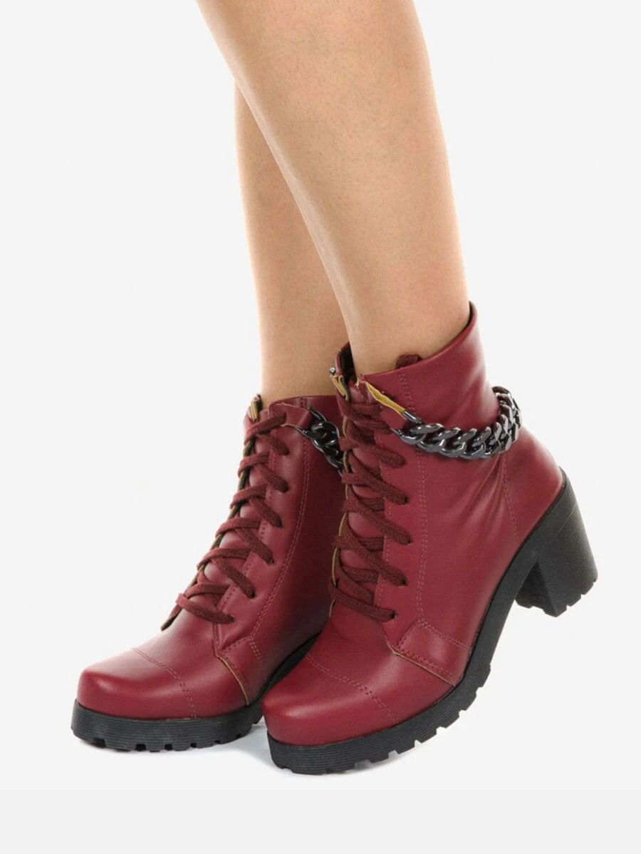 Women Fashion Boots - Gỗ đỏ - Xem 1