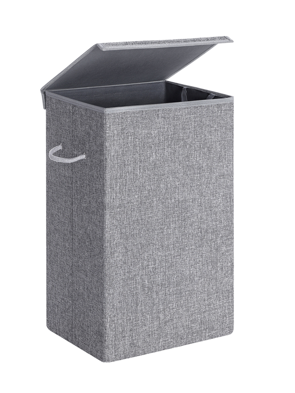 SONGMICS Sturdy Laundry Hamper with Lid & Removable Fabric Bag, 85L