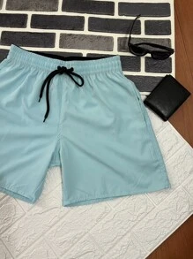 Men Shorts - Baby Blue - View 3