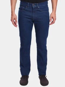 Calça Jeans R7Jeans Masculina Modelo Tradicional Cintura Média Lavagem Destroyed