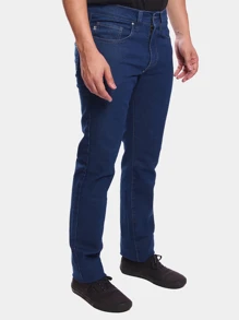 Calça Jeans R7Jeans Masculina Modelo Tradicional Cintura Média Lavagem Destroyed