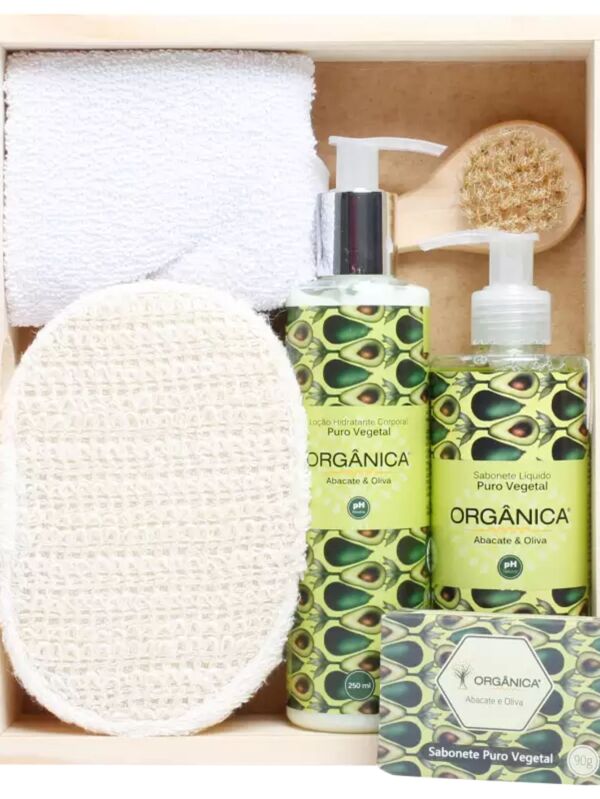 KIT PARA BANHO MEU MOMENTO ABACATE E OLIVA