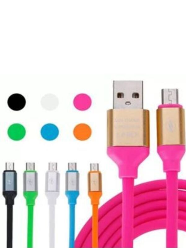 Cabo Turbo Emborrachado Para Celular V8 /Tipo-C/ IPhone Resistente Colorido