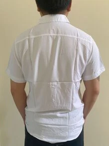 Camisa Masculina Manga curta Praia Social Slim Havaiana Barata Tecido e Viscose