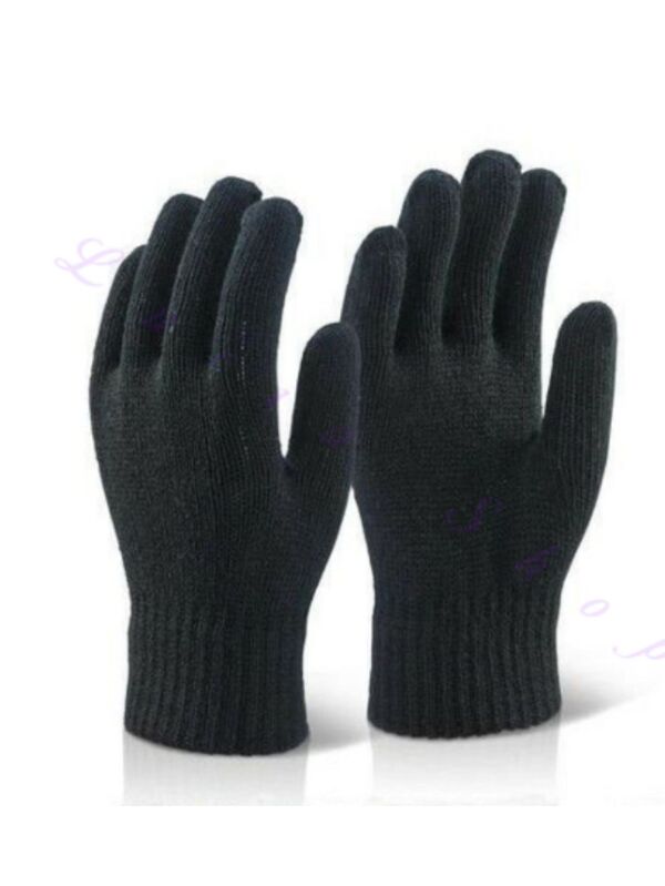 Luvas pretas femininas quentes de inverno