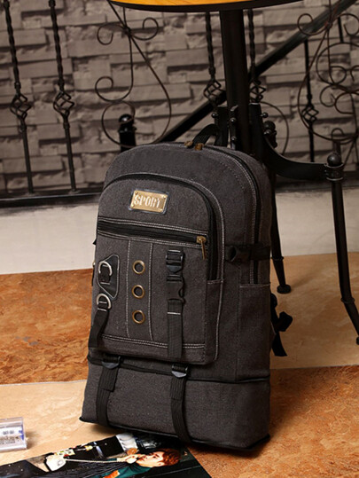 Mochila de lona masculina grande reforçada 60L qualidad resistênte Unisex Top