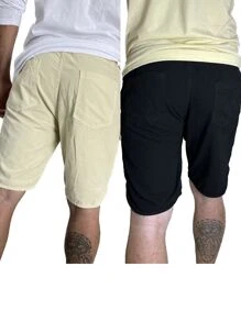 Kit 2 Bermudas Mauricinho Masculina Jeans Sarja Brim