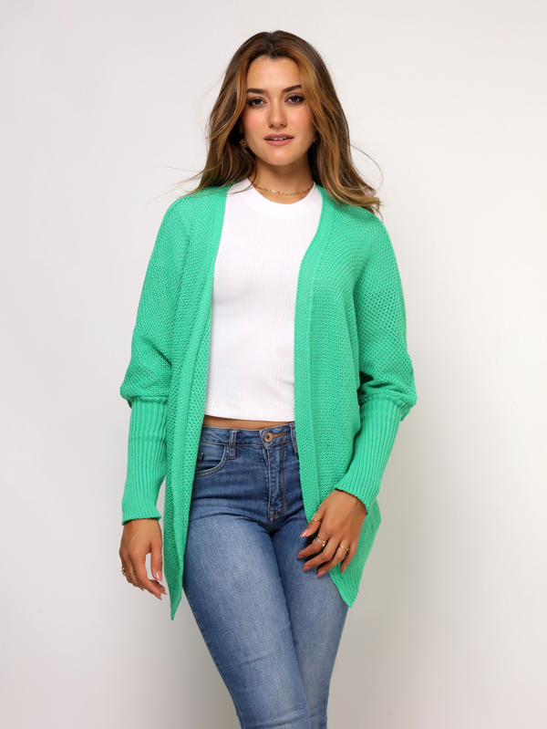 Blusa feminina sobretudo longo casaco parka kimono tricot