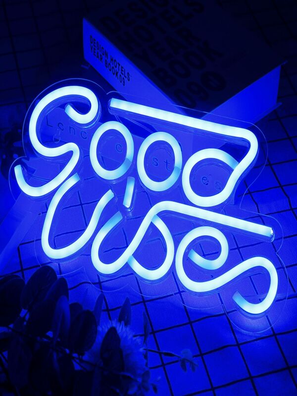 Good Vibes Neon Sign, LED Neon Signs for Wall Decor, Neon Lights