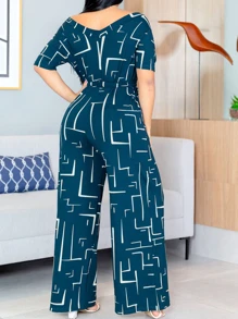 Macacão GEOMÉTRICO Macaquinho Feminino Pantalona Versatilidade e Conforto em uma Peça!