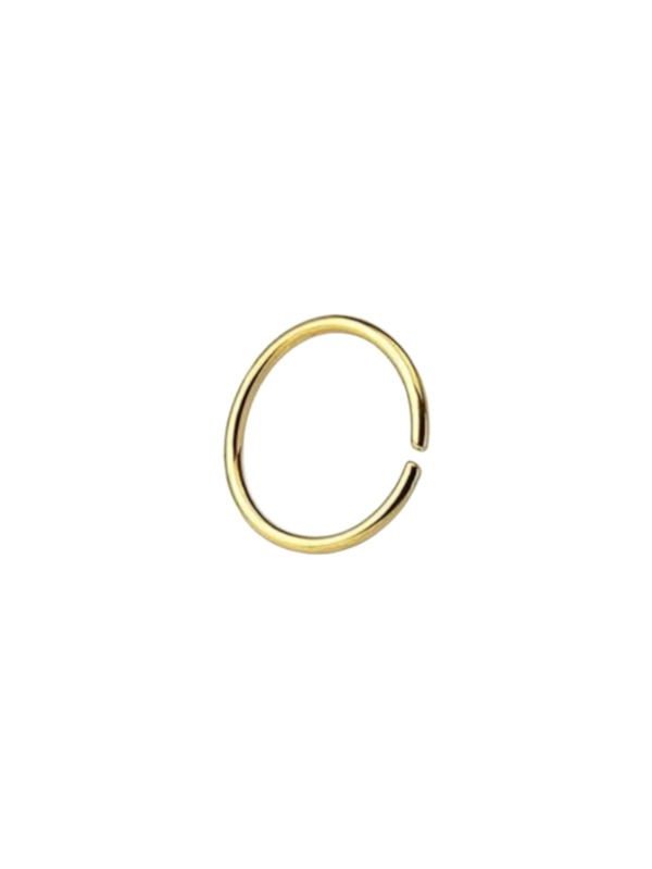 Piercing de Argola Nariz Lisa Em Aço Cirurgico e Pvd Gold e Black