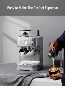 Espresso Machine With Milk Frother, All In One Cappuccino Latte Coffee Maker For Home Barista, Built-In Bean Grinder, 85oz Removable Water Tank, Gifts For Dad, Mom, Coffee Lover