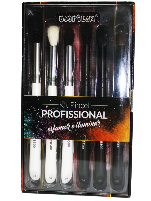 Kit De 6 Pincéis para Esfumar e Iluminar - WB500 - Macrilan