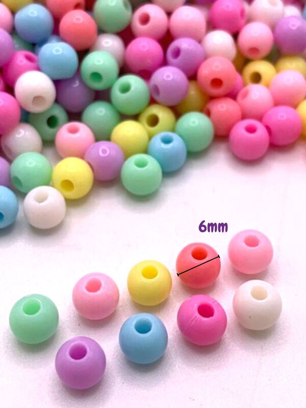 Aprx 1000 Pçs Miçanga Infantil Bola Candy 6mm P/ Pulseira