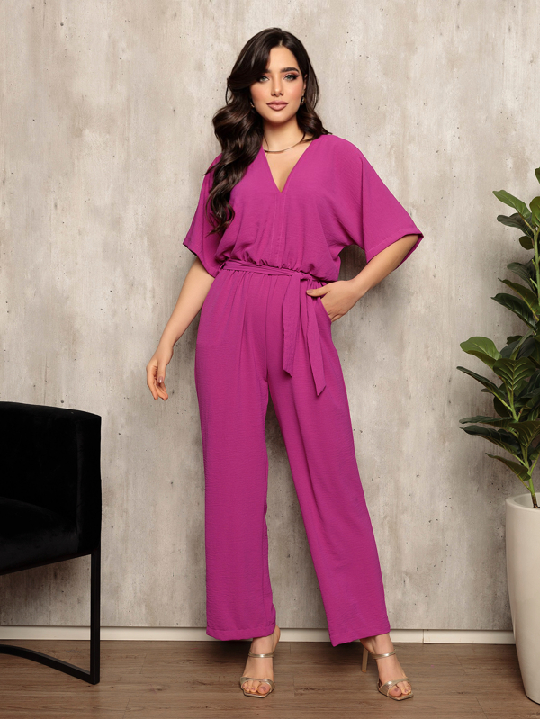 macacão longo com manga moda feminina