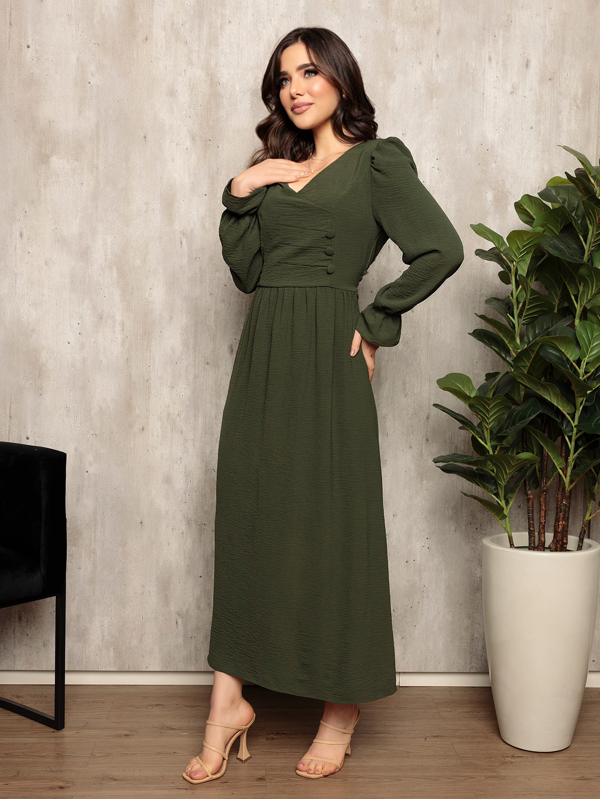 vestido longo manga longa de frio moda feminina