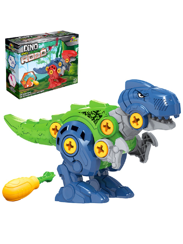 Brinquedo Dino Monta-monta dinossauro Jurrassic Park Robô com ferramentas
