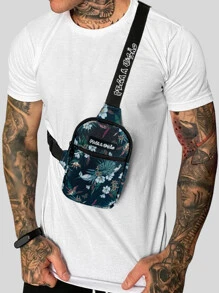Pega A Visao Shoulder Bag Unissex Mini Bolsa Necessaire Floral Pequena + Chapeu Bucket Pega a Visão Preto
