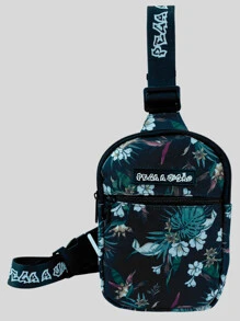 Pega A Visao Shoulder Bag Unissex Mini Bolsa Necessaire Floral Pequena + Chapeu Bucket Pega a Visão Preto