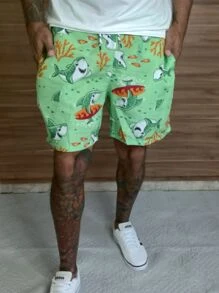 Kit 3 Peças Bermuda Short Mauricinho Estampado Masculino