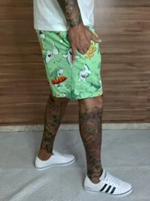 Kit 3 Peças Bermuda Short Mauricinho Estampado Masculino