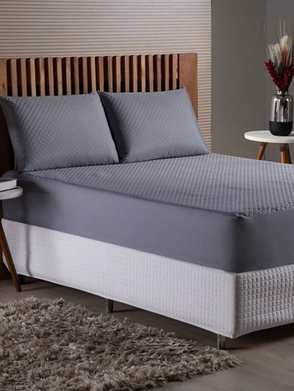 Kit Protetor De Colchão Impermeável Matelado Casal C/ Porta Travesseiro - 03 Peças