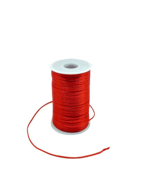 Cordão de Cetim Rabo de Rato Multicolorido/Liso de 1mm Com 100 Metros