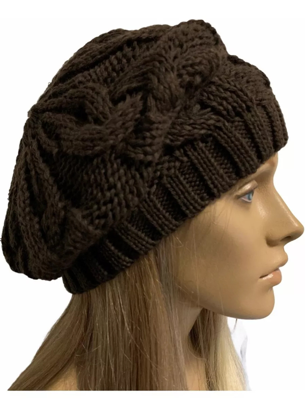 Boina Trança Gorro Beanie Touca Feminina Toca Para Inverno Várias Cores