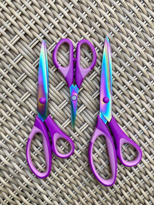 Kit 3 Tesouras de Titânio para Corte E Costura Patchwork