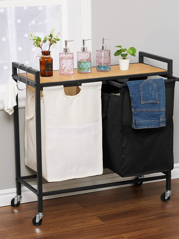 Laundry Basket with Wheels and Handle 93L Laundry Sorter