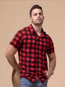 CAMISA XADREZ MANGA CURTA MODELAGEM SLIM Dia dos Pais