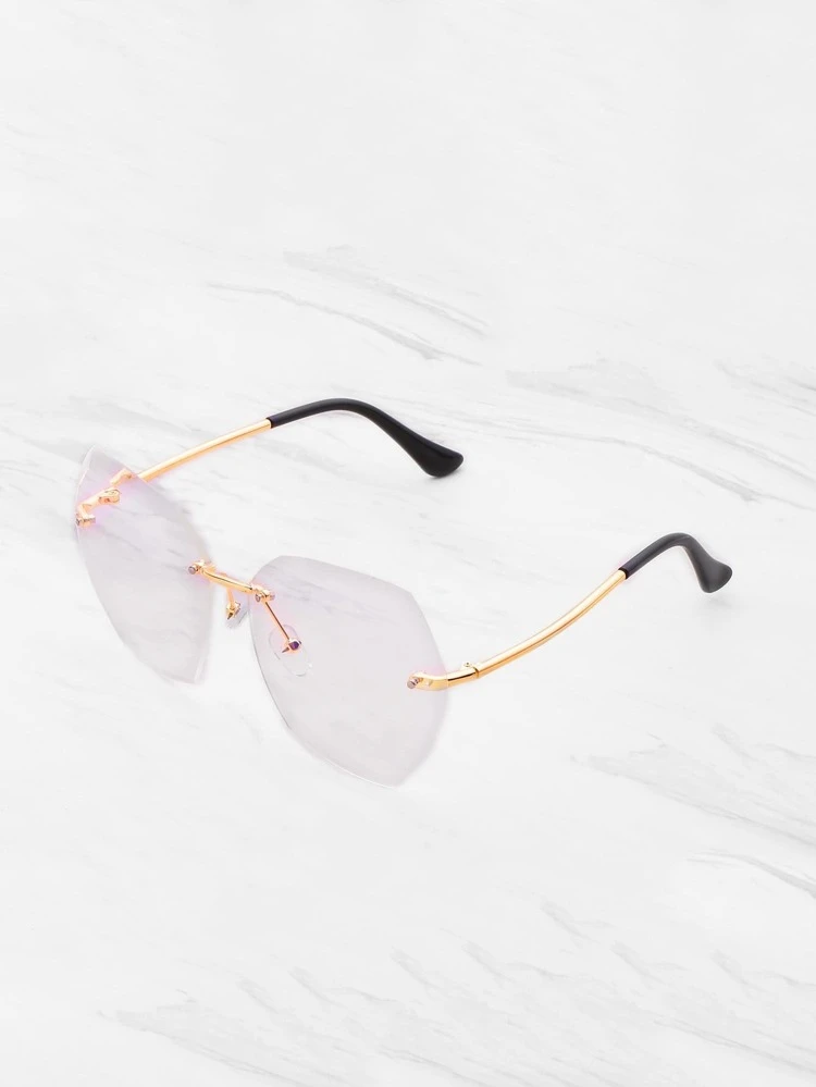 rimless oversized glasses