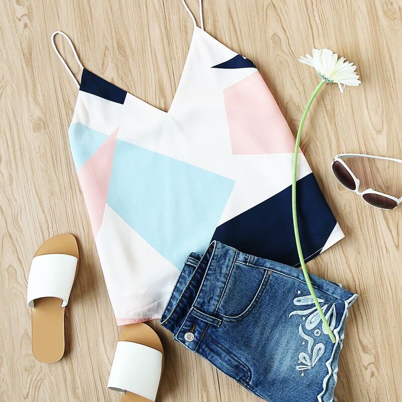 

Mixed Print Cami Top, Multicolor