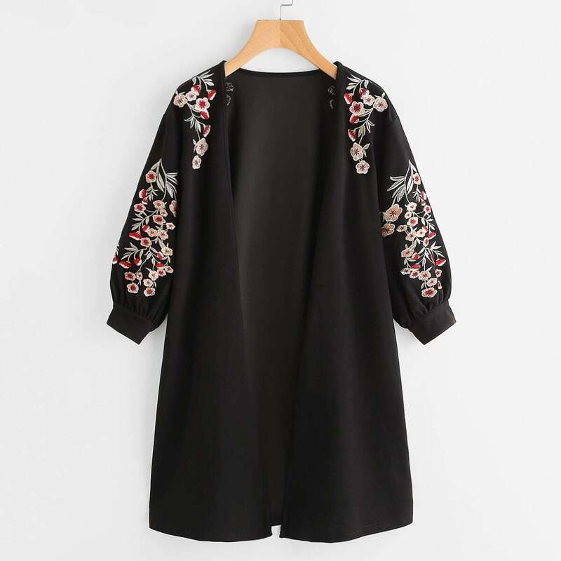 

Blossom Embroidered Bishop Sleeve Cardigan, Multicolor