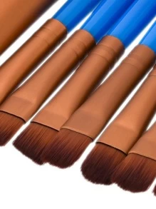 Two Tone Eye Brush 15pcs - Blue - View 2