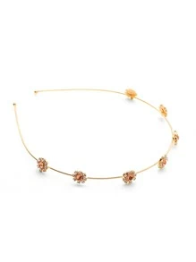 Diadema con pedrería - Dorado - Ver 1