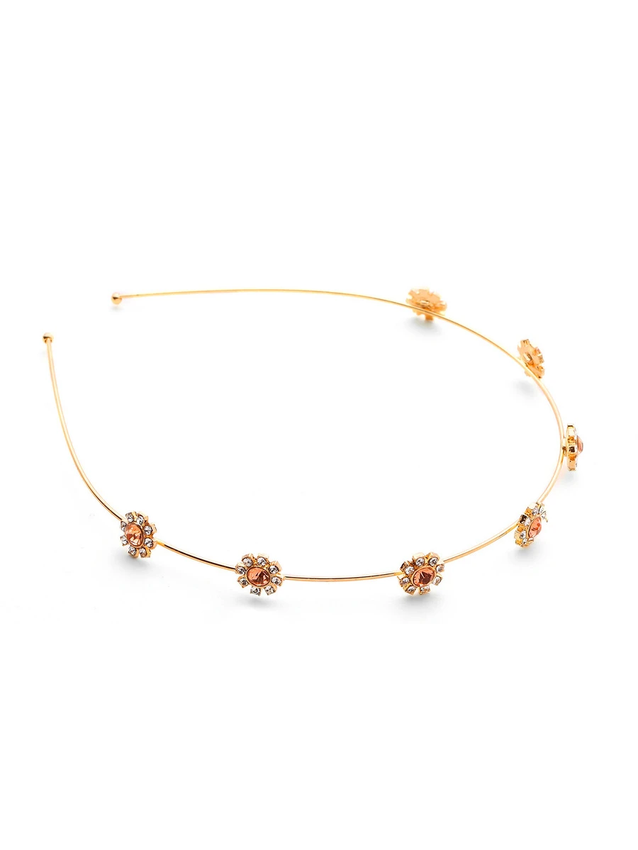 Diadema con pedrería - Dorado - Ver 1