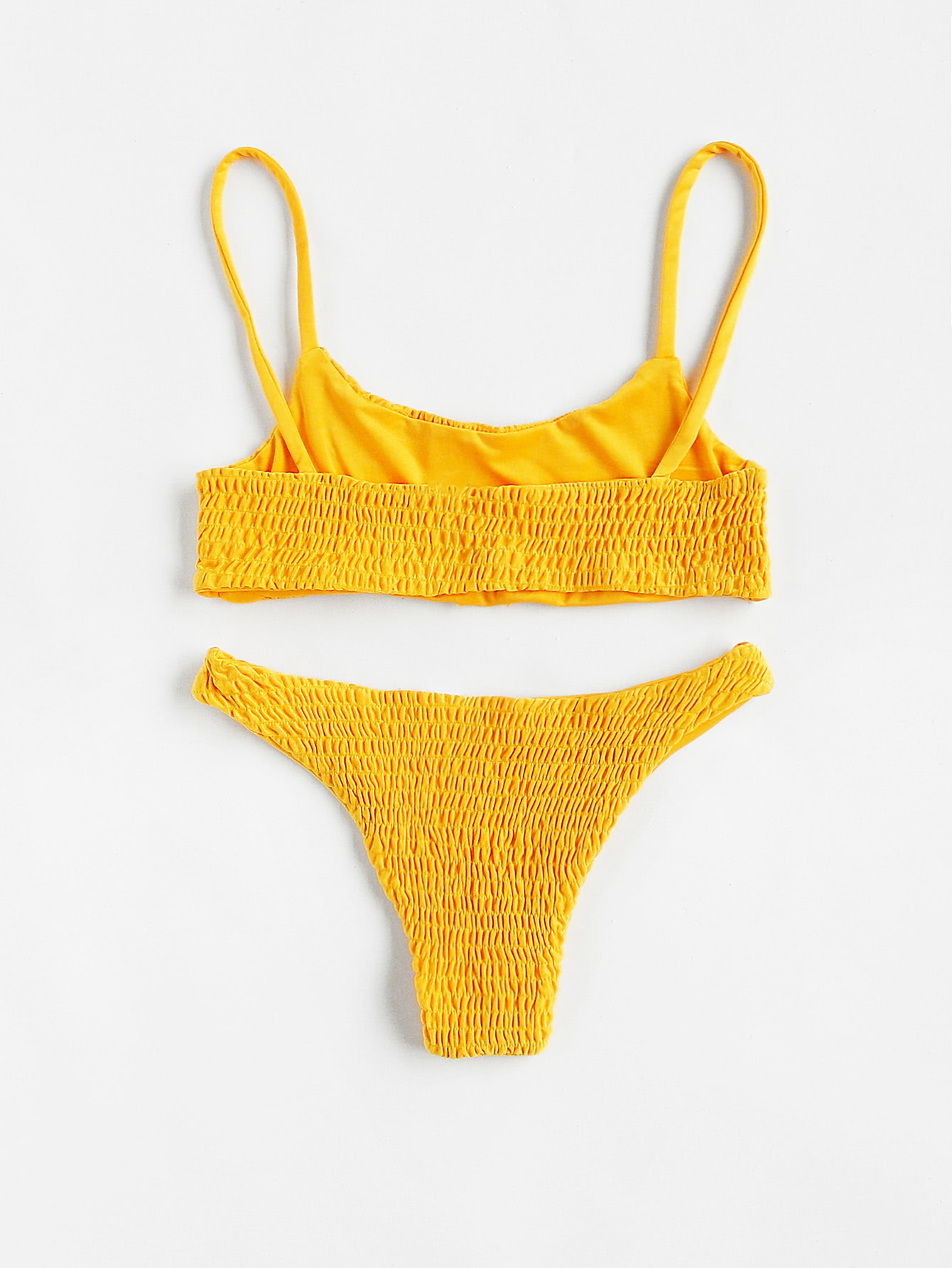 bikini décolleté froncé | shein