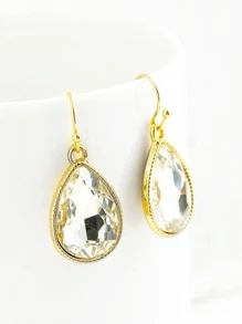 Water Drop Shaped Crystal Earrings