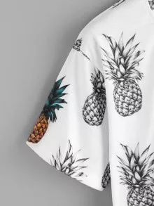 ROMWE Pineapple Print Random Tee, School - Multicolor - View 3