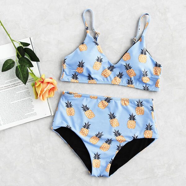 

All Over Pineapple Print Bikini Set