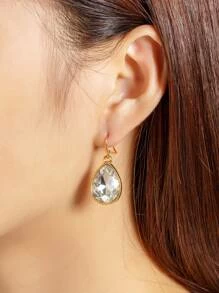 Water Drop Shaped Crystal Earrings