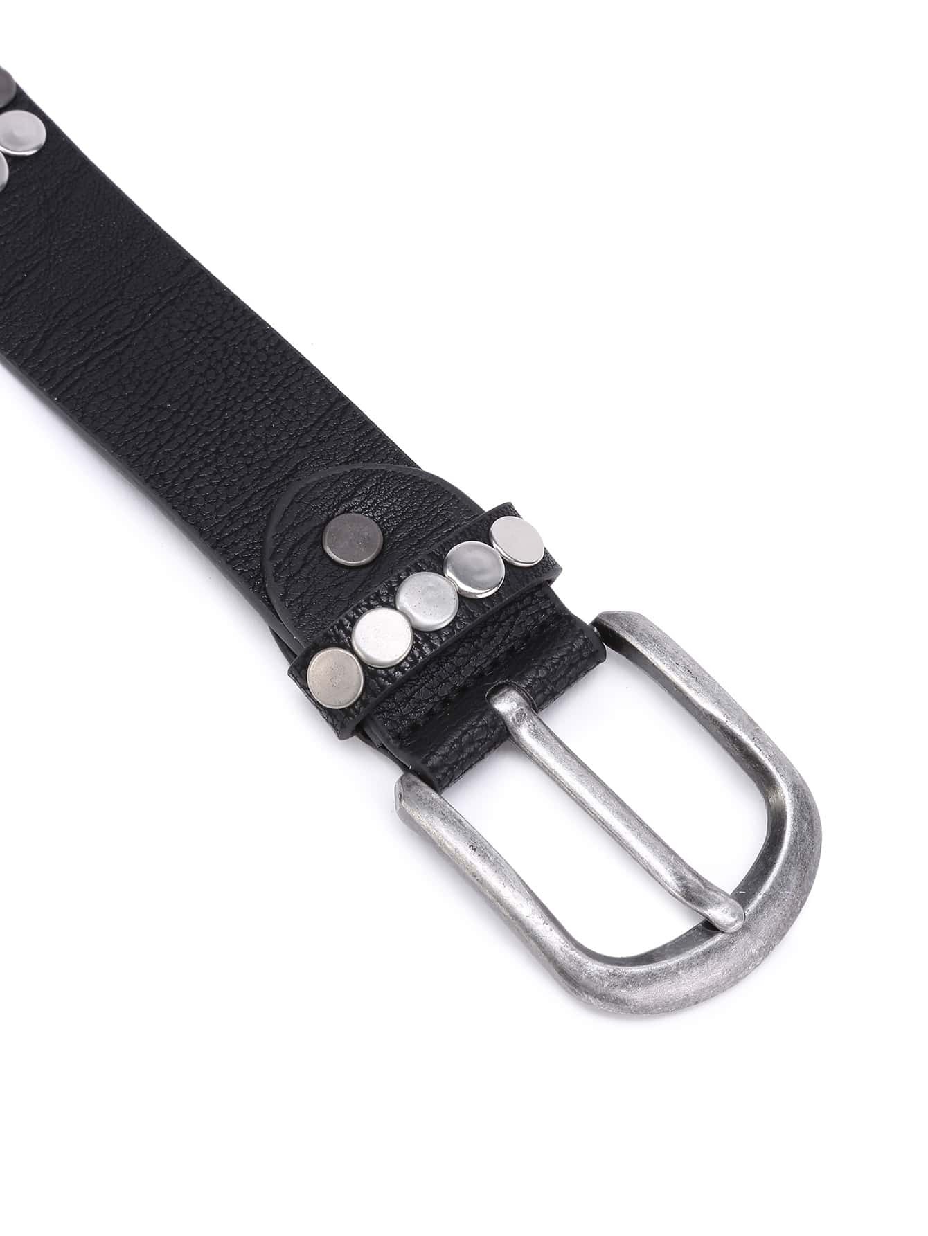 rivet embellished metal buckle belt shein sheinside rivet embellished metal buckle belt shein sheinside