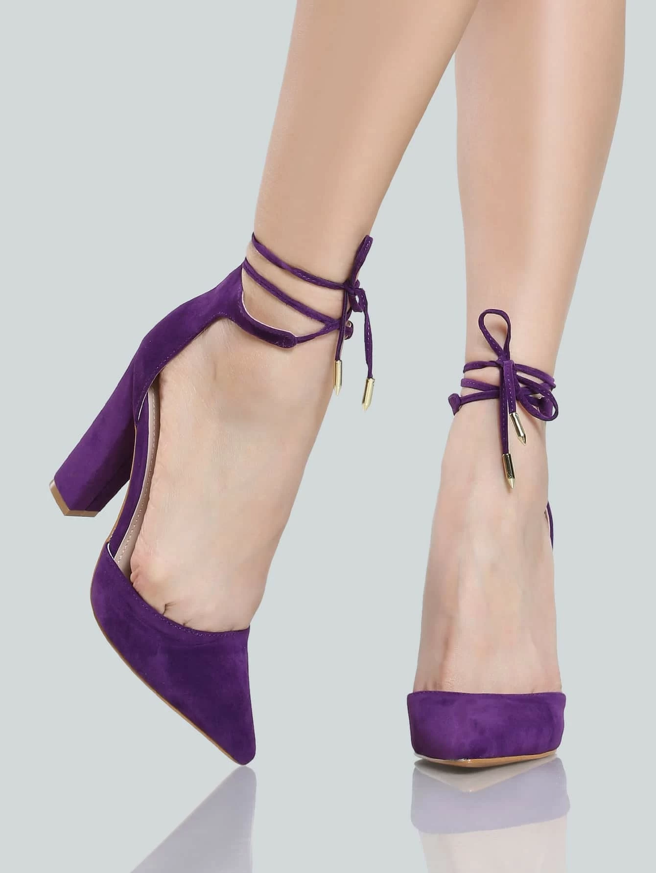 closed toe wrap heels