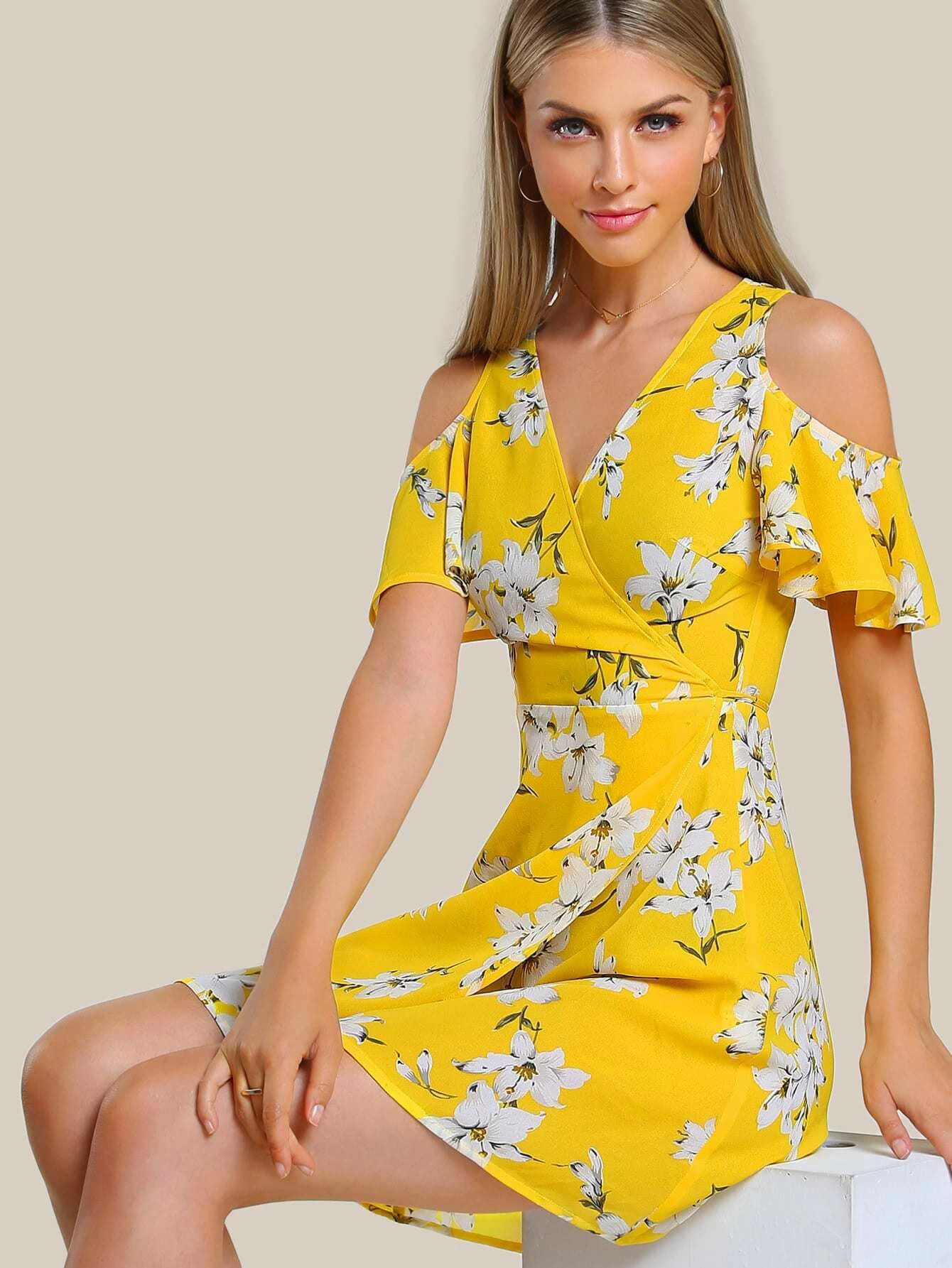 open wrap dress